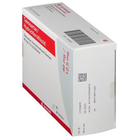 Telmisartan Hydrochlorothiazid Glenmark Mg Mg St Mit Dem E