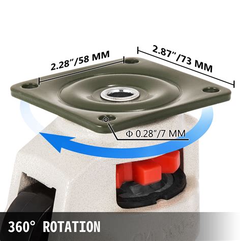 Pack Leveling Casters Gd F Plate Mounted Footmaster Leveling Caster