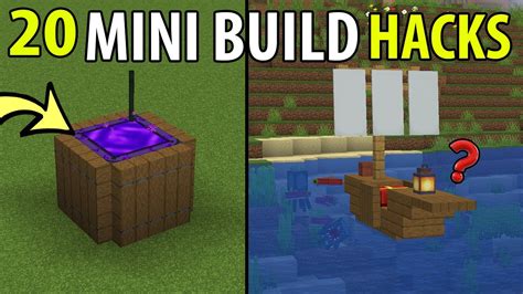 Minecraft Mini Build Hacks You Should Know Youtube