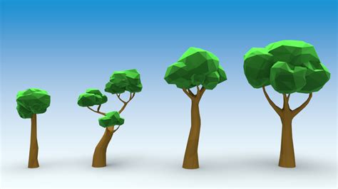 Artstation Low Poly Trees Game Assets