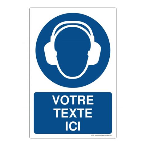 M003 Port Du Casque Anti Bruit Obligatoire Texte