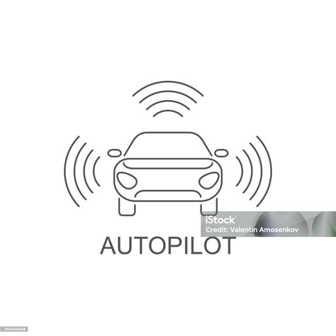 Ikon Autopilot Ilustrasi Elemen Sederhana Desain Simbol Autopilot Dari Koleksi Kecerdasan Buatan