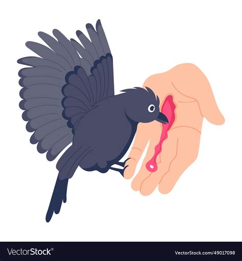 Crow bite Royalty Free Vector Image - VectorStock