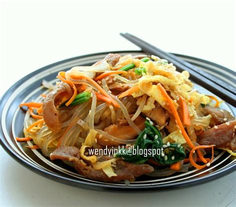 Japchae @ Korean Glass Noodle with Mixed Vegetables Recipe