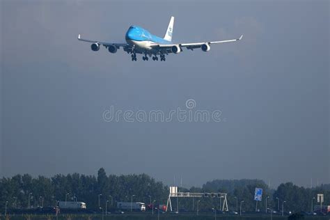 KLM B747 Vliegtuig Dat Opstijgt Close Up View Redactionele Stock Foto