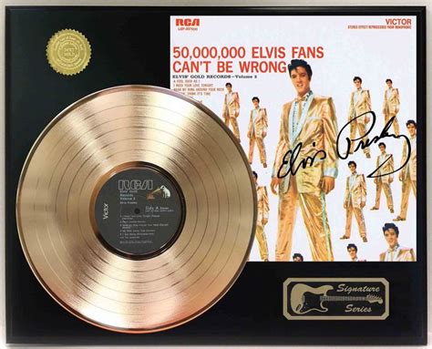 Elvis Presley Fans Can T Be Wrong Gold Lp Record Signature