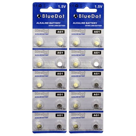 BlueDot Trading Brand AG1 Button Cell Extra Life Alkaline Batteries