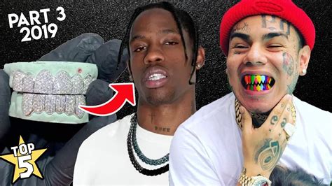 Top 5 Rapper Grillz 2019 ( Part 3 ) Tekashi 6ix9ine, Travis Scott, Lizzo & more - YouTube