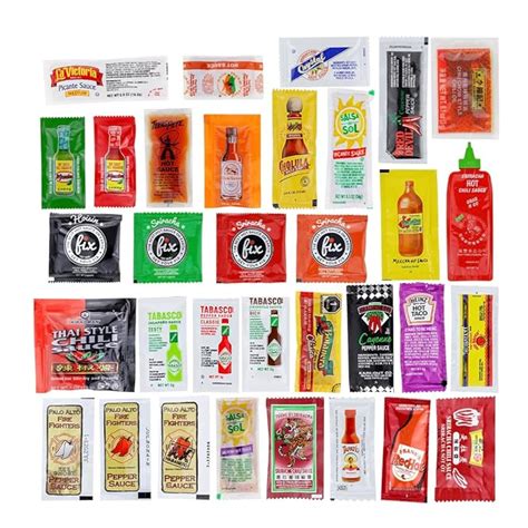 Amazon Hot Sauce Packets Single Serve Condiment Packets 33 Different Varieties 60