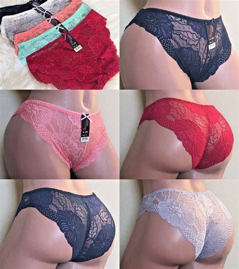 Pack Wholesale Lace Bikini Cheeky Sexy Hi Cut Women S Panties Underwears Ebay