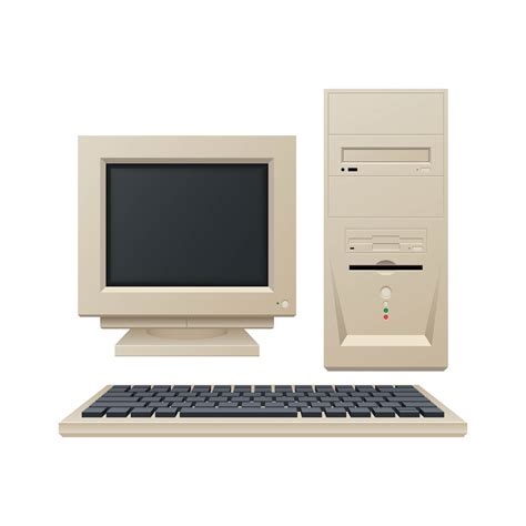 Old vintage computer vector illustration 1872961 Vector Art at Vecteezy