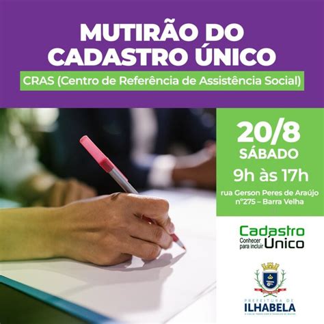 Prefeitura De Ilhabela Organiza Mutirão Do Cadastro Único No Cras Rota 55