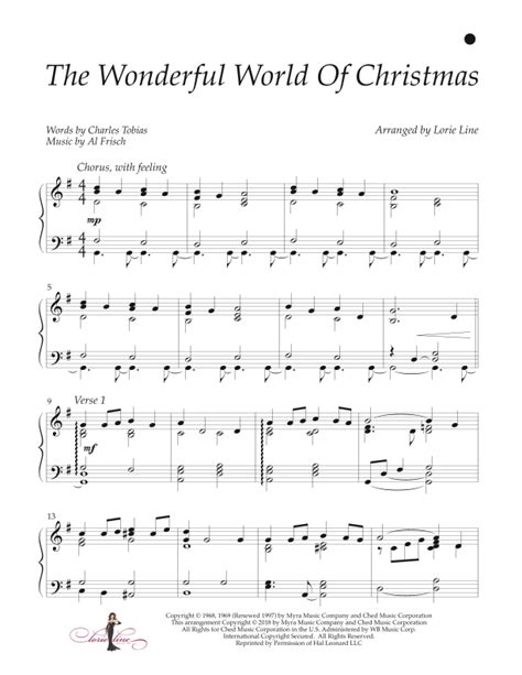 The Wonderful World Of Christmas Arr Lorie Line By Elvis Presley