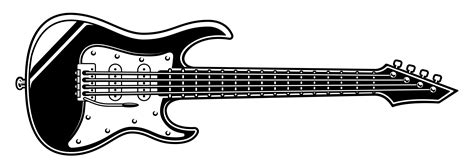 Ilustra O Preto E Branco De Guitarra El Trica Vetor No Vecteezy