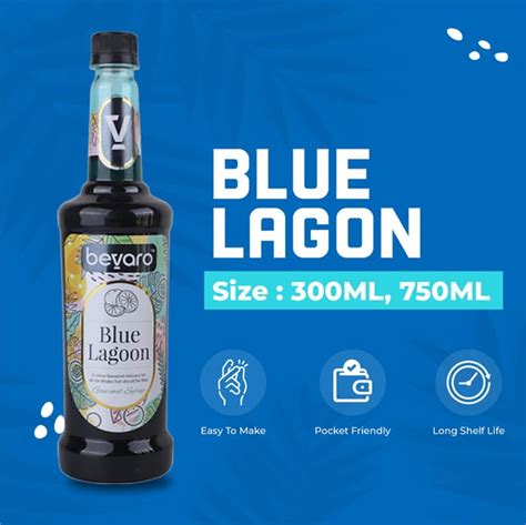 Bevaro Blue Lagoon Syrup Refreshing Gourmet Syrup For Mocktails