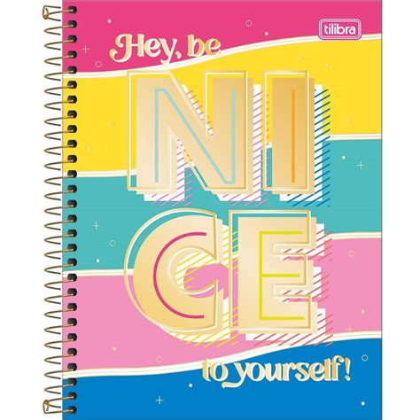 Caderno Espiral Univ CD 320fls Ondas Be Nice Tilibra Welban