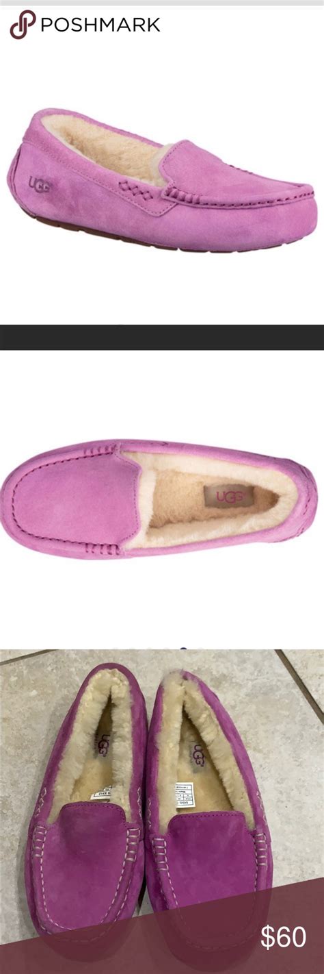 Ugg Ansley Purple Moccasin Slippers 6 Moccasins Slippers Purple