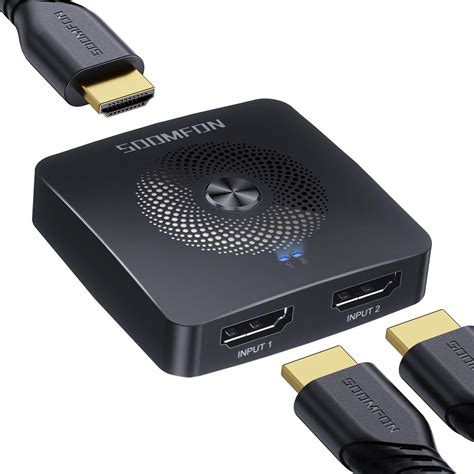 Hdmi Switch 4k 60hz Hdmi Splitter Soomfon Hdmi Switcher 2 In 1 Out