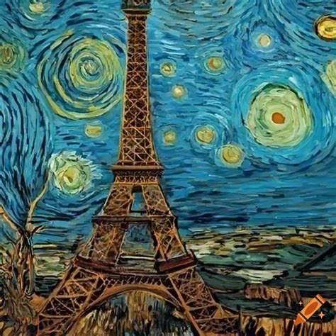 Van Gogh S Representation Of The Eiffel Tower On Craiyon