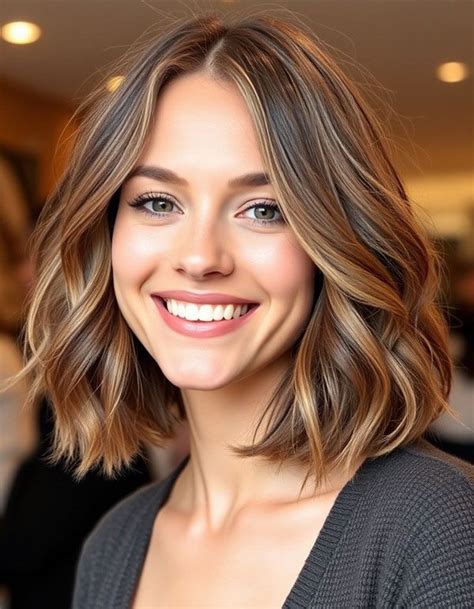 Wavy Lob Haircuts For Effortless Glamour Classic Wavy Lob With