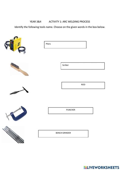 Welding Activity Online Exercise For Live Worksheets