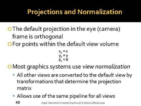 Viewing And Projection Computer Graphics Classical Viewing 2