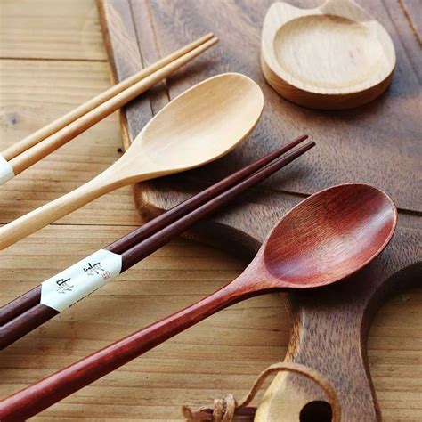 Jual Sendok Sumpit Kayu Korea Alat Makan Kayu Korean Sujeo Set Wooden