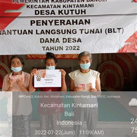 Penyerahan Blt Dana Desa Tahap Vii Desa Kutuh Desa Kutuh