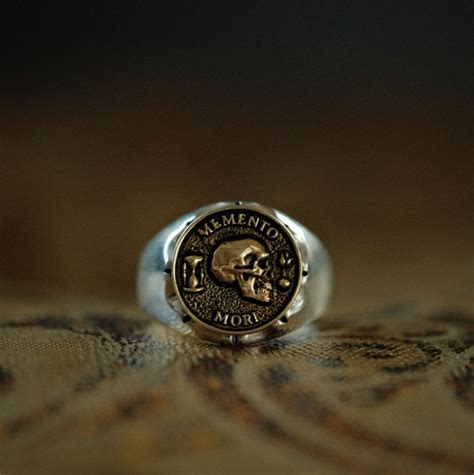 Memento Mori Premium Signet Ring Daily Stoic Store