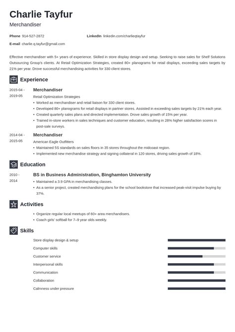 Merchandiser Resume Job Description Sample 20 Tips