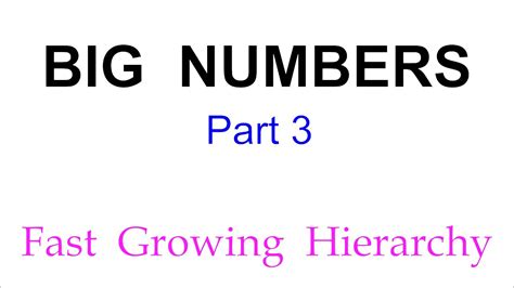 Big Numbers Part 3 Fast Growing Hierarchy Youtube