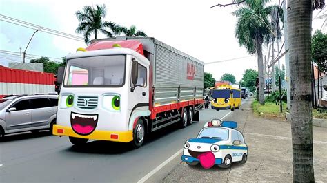 Di Sini Markas Truk Besar Berubah Mirip Babybus Lucu Di Kawal Pat Dan