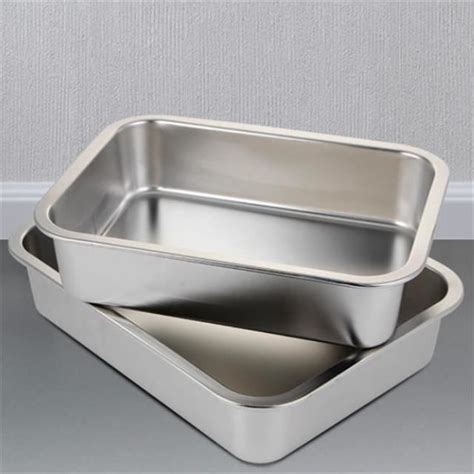 Assiette Plateau Repas YWEI 40x30x15cm Acier Inoxydable 0 8