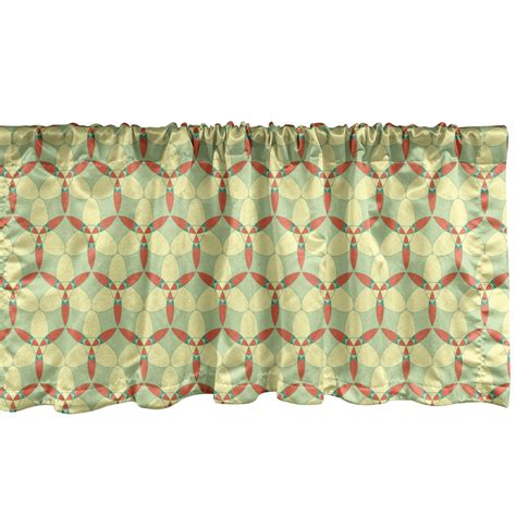 Abstract Window Valance Pack Of 2 Intertwined Geometric Shapes