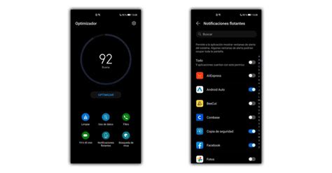 activar o desactivar las notificaciones flotantes en móviles Android