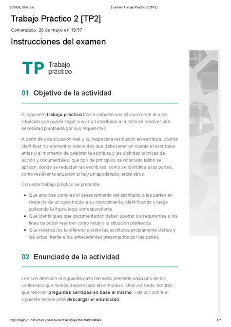 Examen Trabajo Práctico 2 Tp2 100 Trabajo Práctico 2 Tp2