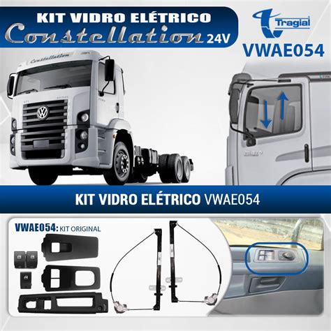 Kit Vidro Elétrico Sistema Antiesmagamento Volkswagen Consttelation