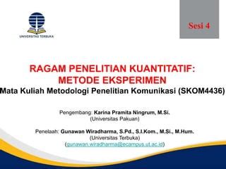 Materi Inisiasi Metode Penelitian Komunikasi Universitas Terbuka Ppt