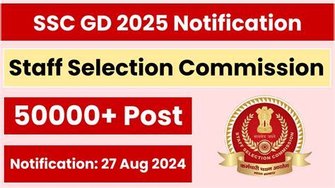 SSC GD 2025 Notification Vacancies Exam Date Eligibility Exam