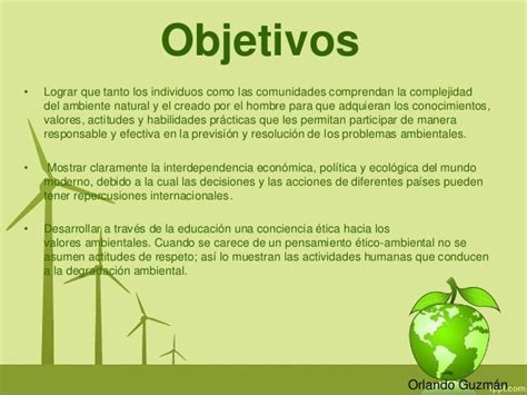 Objetivos Metas Principios Y Fines De La Educación Ambiental