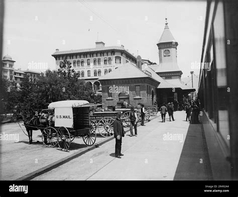 Railway Station Pasadena Between 1900 And 1906 Stock Photo Alamy