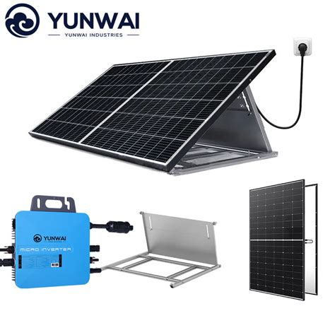 Balcony Solar System With W Micro Inverter For Home Complete Kit