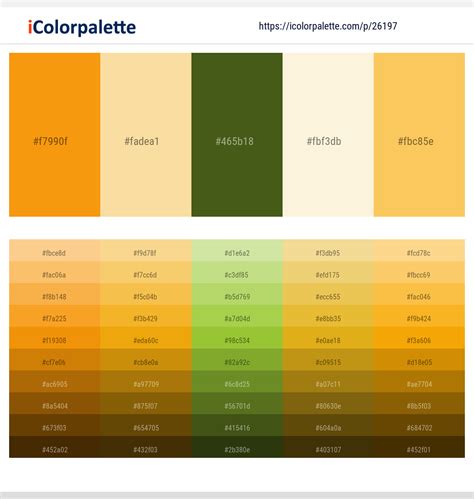 1 Latest Color Schemes with Clover And Saffron Mango Color tone combinations | 2023 | iColorpalette