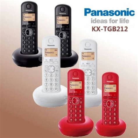 Jual PANASONIC KX-TGB212 TWIN / DOUBLE HANDSET TELEPON WIRELESS ...