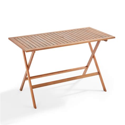 Table De Terrasse Pliante En Bois D Eucalyptus Leroy Merlin