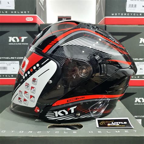 KYT NF J Motorcycle Open Face Helmet NFJ Radar Red Motorcycles