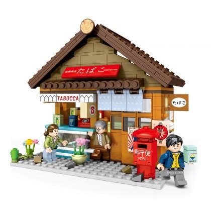 Sembo Block Japanese Street View Japan Building Pcs Girl Boy