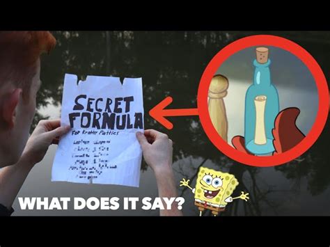 Spongebob Squarepants Krabby Patty Secret Formula