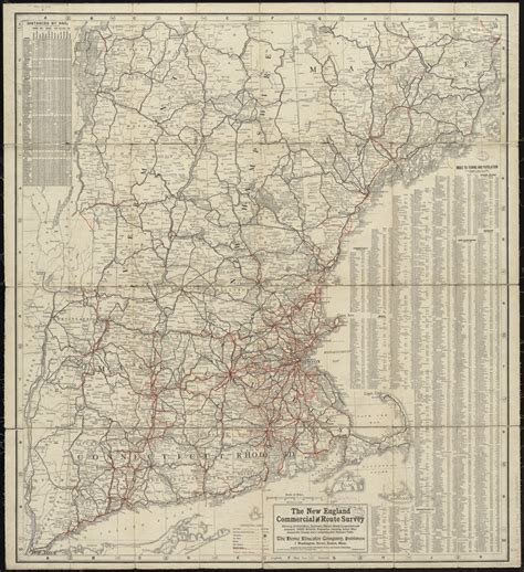 The New England Commercial And Route Survey Norman B Leventhal Map