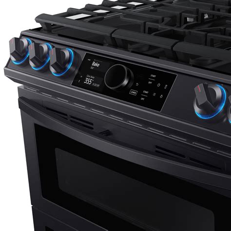 Customer Reviews Samsung 60 Cu Ft Flex Duo Front Control Slide In Gas Convection Range With